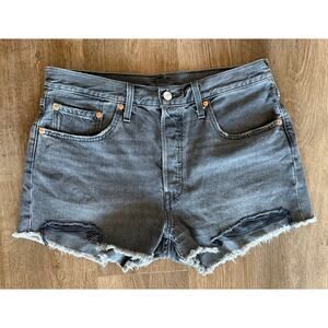 Levi’s 501 Cutoff Denim Shorts – Black/Grey – Women’s W31